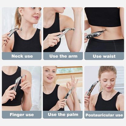 Electric Acupuncture Pen Pain Relief Biological Microelectric Pulse Pen Powerful Acupoint Massage Pen Beauty Health Care Tool