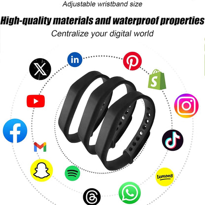 Adjustable Waterproof Silicone NFC NTAG215 RFID Wrist Band Bracelet Wristband