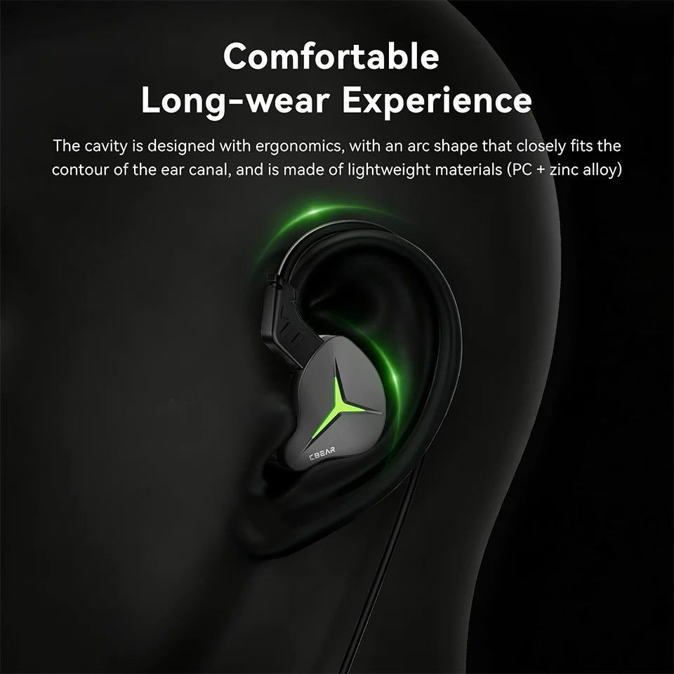 KBEAR Venus IEM USB-C Wired Earbuds,HiFi earphone withmic for iPhone15/16/17 Samsung
