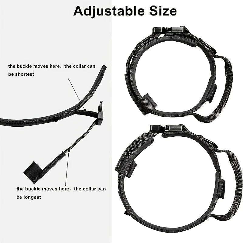 Tactical Dog Collar Military Nylon Heavy Duty K9 Collar Quick Release Buckle Adjustable Training Collar For Large Dogs