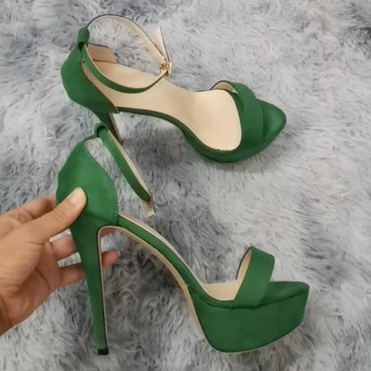 Sexy Gold Snake Print Women Sandals Open Toes 14cm Flash High Heels Nighclub Platform Party Wedding Jazz Dance Shoes Big Size 44