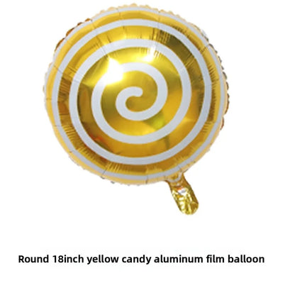 10pcs Windmill Candy Lollipop Foil Balloons 18 Inch Aluminum Film Balloon Birthday Party Christmas Wedding Decorations