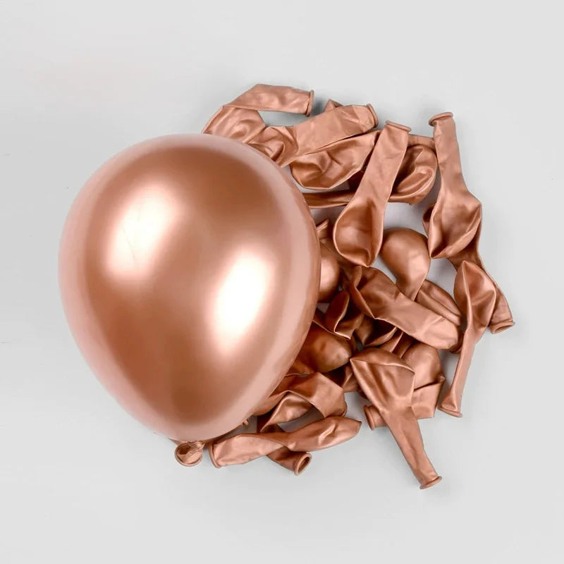 20/40pcs Metallic Balloon Gold Pink Blue Helium Ball Wedding Adult Birthday Party Decoration Chrome Latex Baby Shower Globos