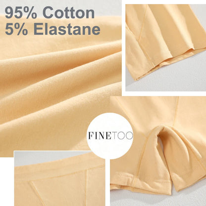 New 2PCS Women's Panties Cotton Solid Color Sports Boxers Underwear Seamless High Rise Cozy Lingerie Breathable Underpants S-XXL