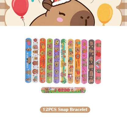 Capybara Decoration Birthday Party Favors Tableware Set Cup Plate Balloons Gift Bags Happy Banner Cake Topper Supplies for Girls