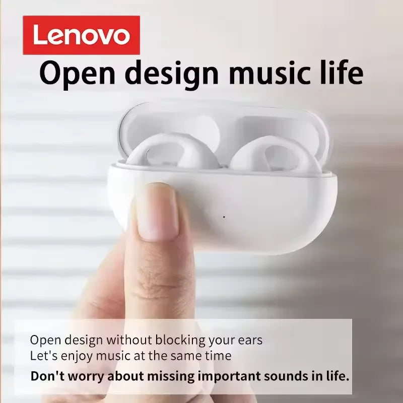 Lenovo Original T75 Sound Quality Wireless Headphones Bone Conduction Sports Bluetooth Earphones 9D HiFi Sound Touch Control
