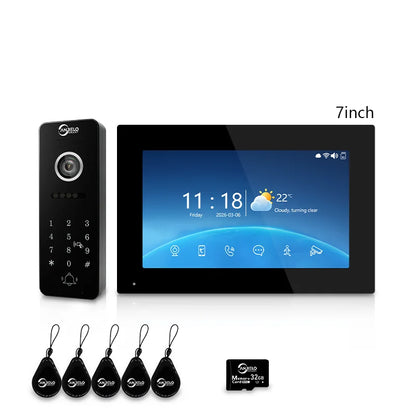 ANJIELO 4‑Wire Tuya Smart Video Door Phone Intercom System PIR Motion Detect Two‑Way Audio Password Unlock Home Villa Security