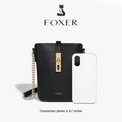 FOXER Brand Chic Mini Cellphone Bag Women's Shoulder Bag PU Leather Fashion Girl's Travel Small Crossbody Bag Purse