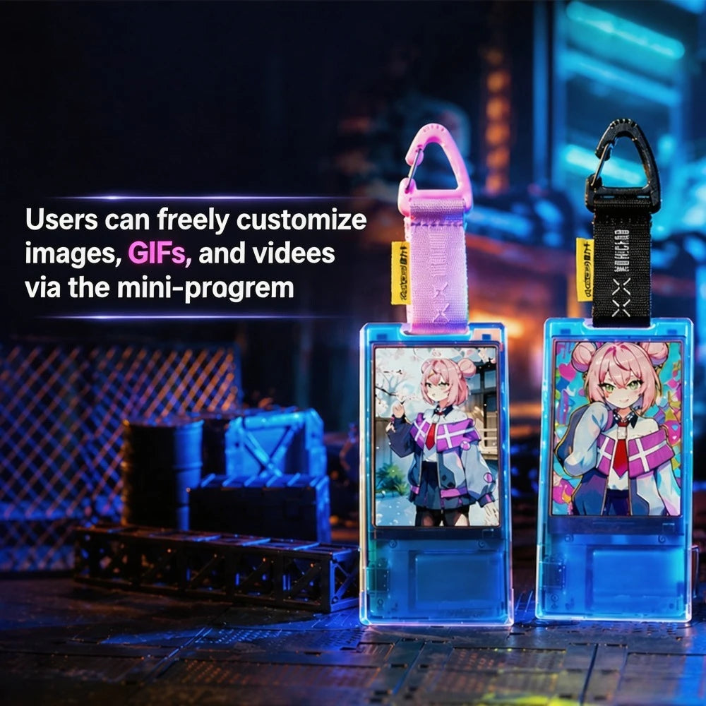 Monicard Magic Card Electronic Pass Badge NFC Bluetooth Smart Digital Badge Customizable GIF Screen Anime Trendy Pendant Gifts