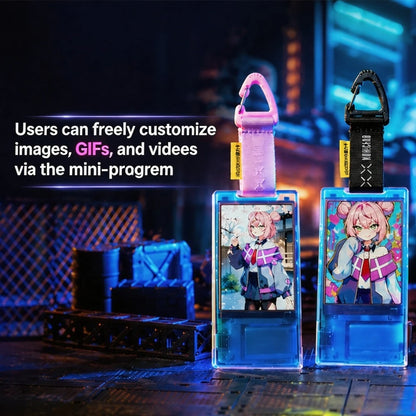 Monicard Magic Card Electronic Pass Badge NFC Bluetooth Smart Digital Badge Customizable GIF Screen Anime Trendy Pendant Gifts