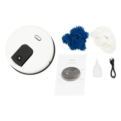 Robot Vacuum and Mop Vacuum Cleaner Wet Dry Automatic Mopping Spraying USB Rechargeable ABS 60min Low Noise Floor Cleaner Home Cleaning Machine