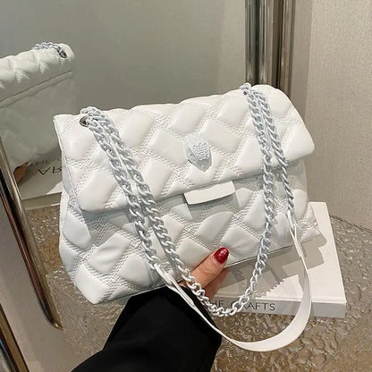 Rhombus Chain Bag Women's Large-capacity 2026 New Summer Versatile Shoulder Messenger Bag Texture Temperament Commuter Tote Bag