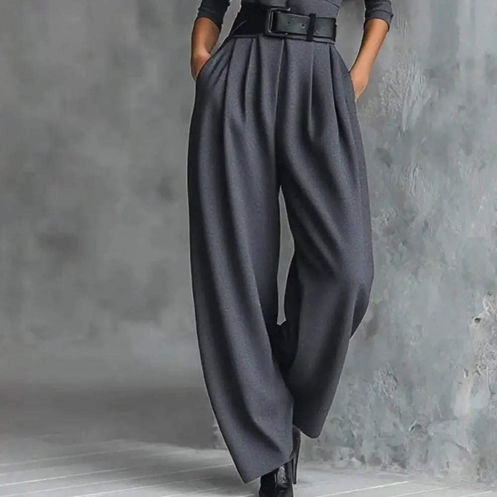 2026 2 Piece Set Women's High-Neck Turtleneck Long Sleeve High-Waist Belted Pants Suit Set Women Casual Matching Set Streetwear