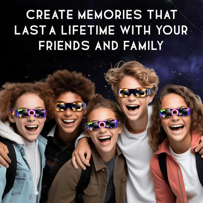 10Pcs Family Pack Paper Solar Eclipse Glasses Safe Direct Sun Viewing Outdoor Protective Eyewear Total Eclipse Observation Tool