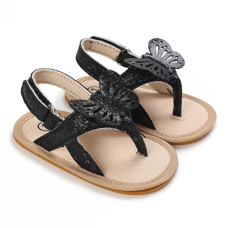 Baby Learning Walk Shoes, Breathable Summer Sandals with Bow & Embroidery, Soft Comfort Footwear for Newborn Infants 0-18M