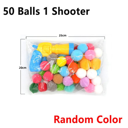 10-100pcs Cat Plush Ball Shooting Gun Funny Cat Toys Interactive Launch Training Toy for Pet Kitten Creative Mini