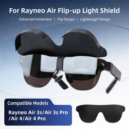 Fonken Lens Hood For RayNeo Air3/Air3s Pro/Air4/Air 4 Pro Glasses Immersive Experience Flip Up Light Shield Cover