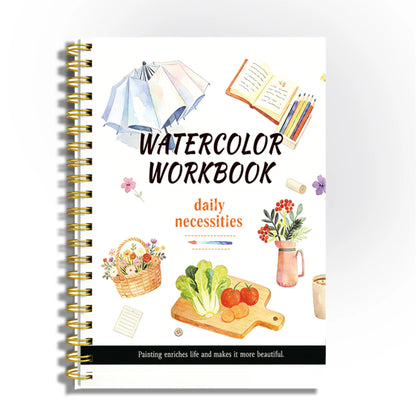 Watercolor Painting Notebook Beginner's Painting Enthusiast's Guide Coil Notebook Thickened Paper Ocean Animal Cover Watercolor