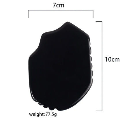 Wholesale Various Shape Black Obsidian Face Gua Sha Tool Sawtooth SPA Massager Acupuncture Facial Beauty Product For Health Care