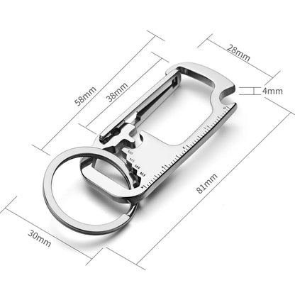 Stainless Steel Personalized Keychains Multifunctional Custom Lettering Keyrings Wrench Tool Bottle Opener Key Chain Ring K421