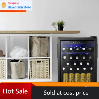 Activity priceActivity limited-time pricePromotionCompact 2.4 Cu. Ft. Mini Wine Cooler with Clear Glass Door, Quiet Operation, a