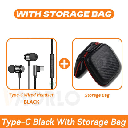NEW 9D HIFI heavy bass gaming headset 3.5MM AUX/Type-C Digital Chip magnetic music earbuds in-ear headphones For Samsung/iPhone