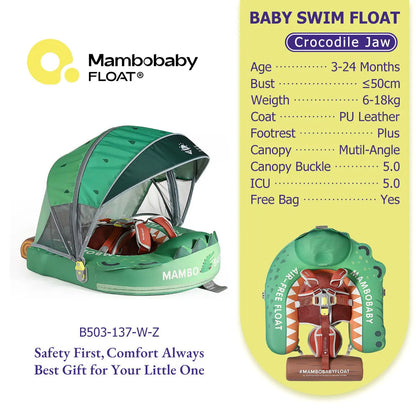 Mambobaby Baby Pool Float Vip 5 Dropshipping Blackproof Pool Mat For Infant Non-Inflatable Natation Buoy With Parasol Beach Toys