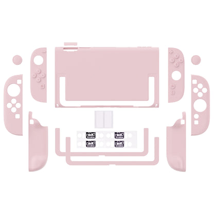 PlayVital Solid Color Protective Case for Nintendo Switch 2, Anti-Scratches Hard Shell Dockable Grip Cover with  Foldable Stand