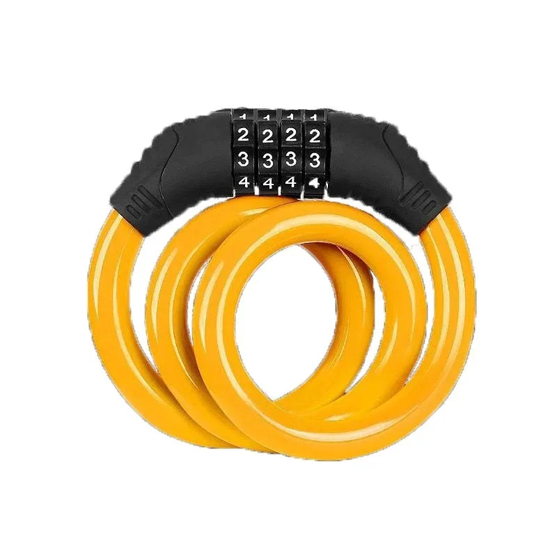 Bicycle Locks Anti-theft Mtb Bike Steel Wire Padlock 4Digit Password Electric Scooter Motorcycle Locks MTB Bicycle Accessories