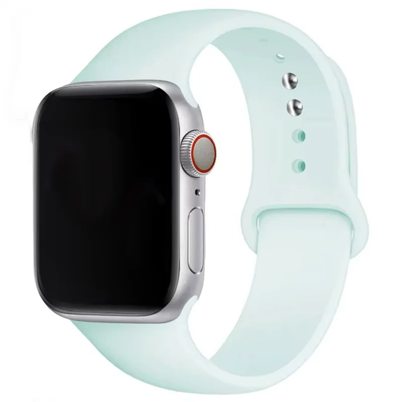Silicone Band For Apple Watch strap 46mm 44mm 45mm 40mm 41mm 42-38mm 49mm sport bracelet iwatch series 11 10 9 8 7 6 5 SE Ultra3