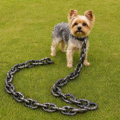 Giant Chain Dog Leash, Lightweight Plastic Chain Pet Leash, Looks Like Iron Chain, Stylish Big Chain Leash for Small Dogs