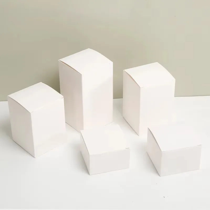 50pcs Blank White Paper Box Long 4-23cm Cardboard Box for Slender Tubes Packaging Craft Gift Kraft Paper Boxes Cosmetic Boxes