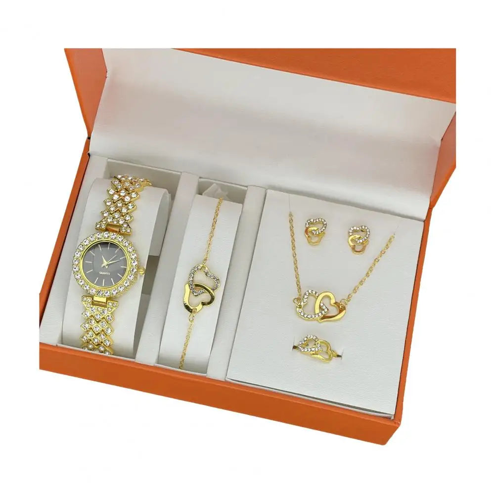 1 Set Jewelry Set with Gift Box Complete Collection of Quartz