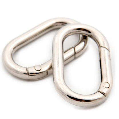 5pcs Metal Oval O Ring Spring Clasp Openable Round Carabiner Keychain Clips Hook Dog Chain DIY Jewelry Buckle