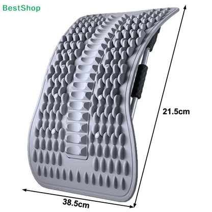 〔R〕Back Stretcher with Acupuncture Massage Nodes, Stepless Adjustable Lumbar Support Device for Lower Back Pain Relief
