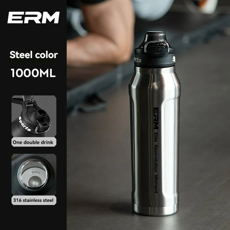 Insulated Water Bottle Stainless Steel Tumble Cycling Cold And Hot Flasks Double Wall Portable With Handle Sports Outdoor Cup