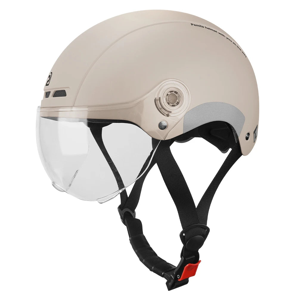 PEMILA Cycling Helmet With Goggles Lens Bicycle Helmet MTB Road Bike Reflective Sticker E-Bike Motorcycle Men Women Bike Helmet