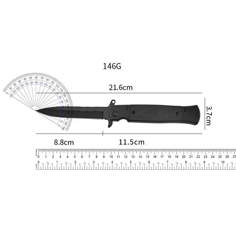 Portable Folding Utility Knife, High Hardness Stainless Steel for Fruit Cutting, Camping Prep & Everyday Tasks