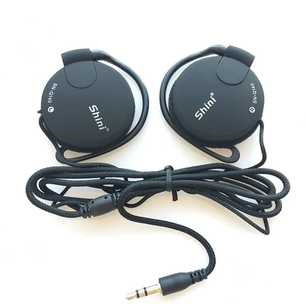 For Phone Wired Earpiece 3.5mm Sport Headset Earphone Headphone Ear Hook