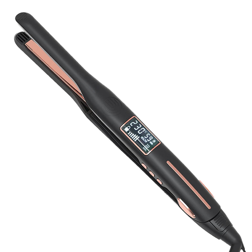 Hair Straightener Curler Professional Ceramic Coating Thinnest Plate Pencil Flat Irons For Short Hair Men's Beard Styler