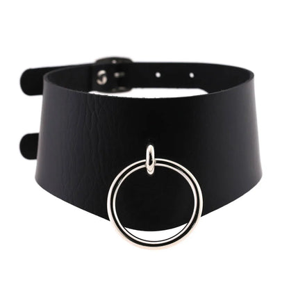 DIEZI Vintage Sweet Cool Hip Hop Rivet Choker Necklace Harajuku Gothic Club Black PU Leather Collar Torques Necklace Jewelry