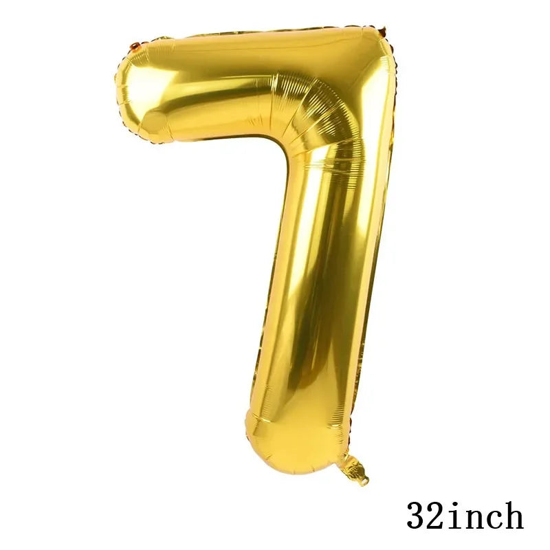 New 1Set Numberblocked Party Supplies TV Show Number Latex Balloons Toy Decor Happy Birthday Banner Bunting Cake Topper Balloon