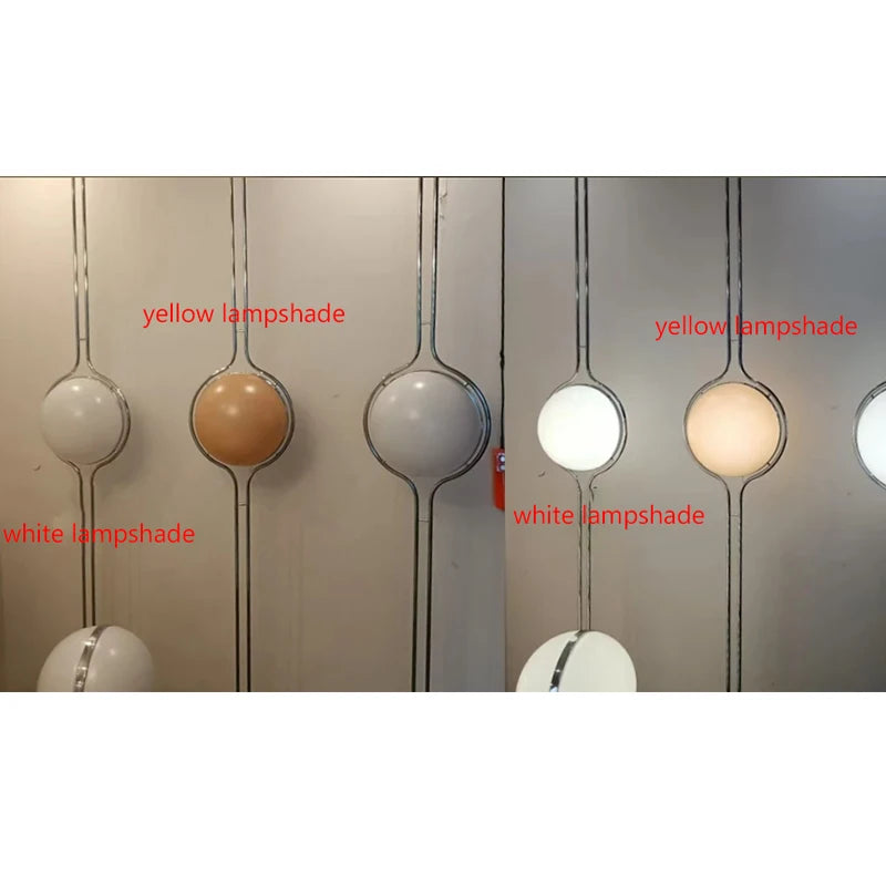 Modern Creative Floor Lamp White Yellow Acrylic Ball Standing Light Living Room Hotel Sofa Corner Decor Bedroom Bedside Lamps