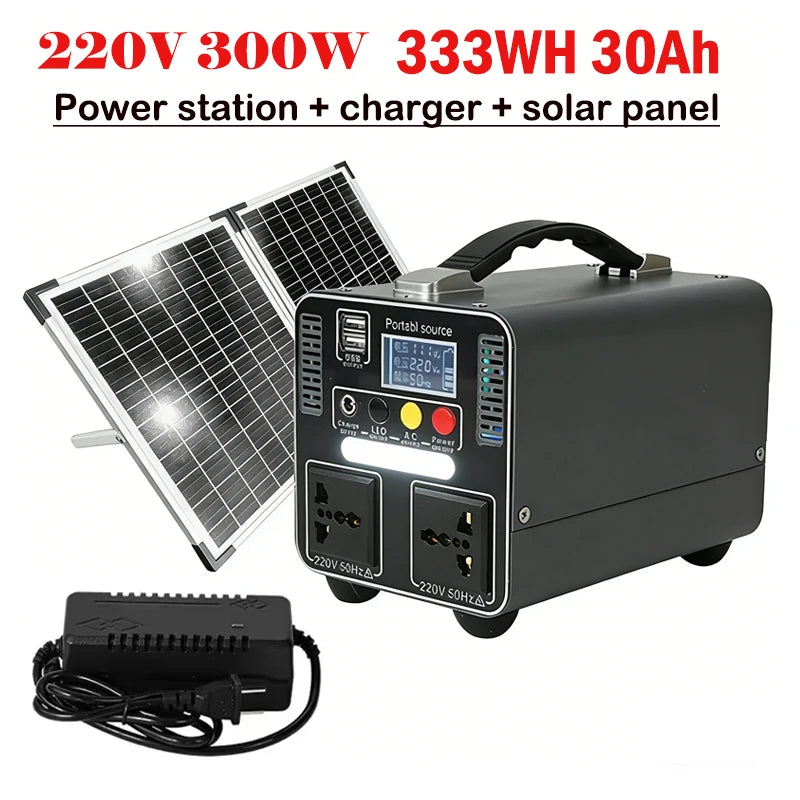 166.5wh/333wh Portable 220v Outdoor Power Bank with Large Capacity for Self-Driving, Camping, and Emergency Backup Power Storage