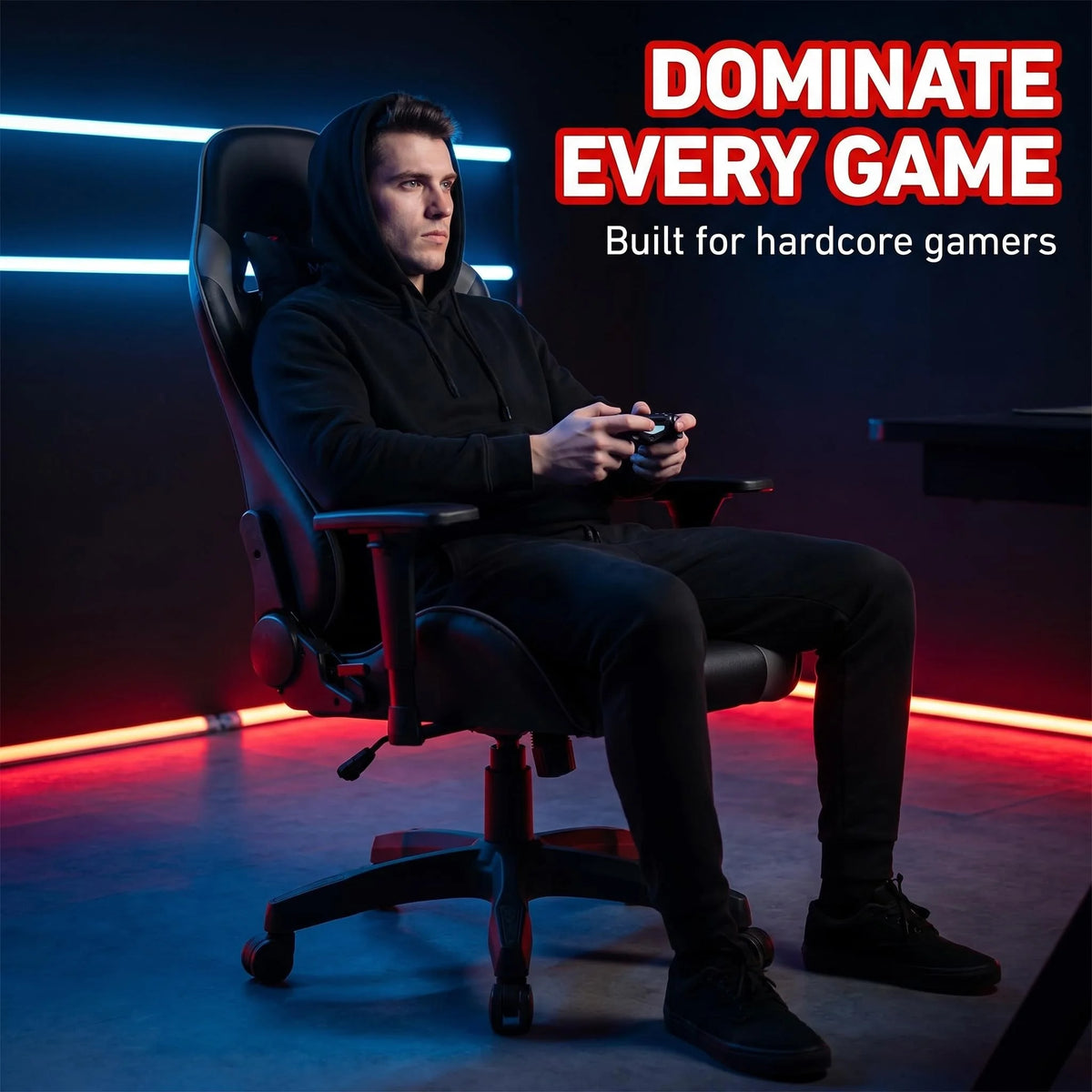 Factory Direct Sales Racing Swivel Computer 7 Points Massage Office Game Rgb Speaker Silla Gamer Gaming Chair With Footrest