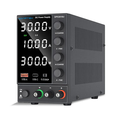 Wanptek Adjustable DC Power Supply 30V 10A LED Lab Bench Power Source Stabilized Switch Power Supply Voltage Regulator 60V 5A