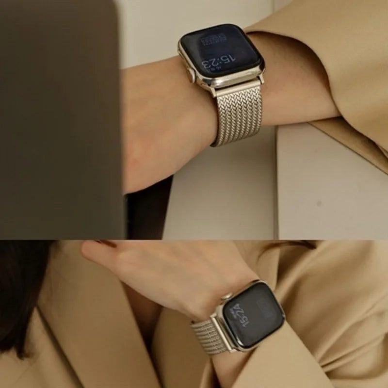 Stainless Steel Metal Strap For Apple Watch 46mm 42mm 44mm 40mm 45mm 38/41/49mm For iWatch Series 11 10 9 8 7 6 5 4 SE Ultra3/2