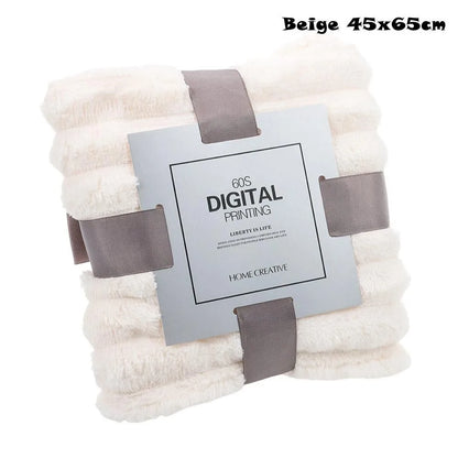 New Double Sided Warm Blanket Skin-Friendly Warm Conditioning Quilt Solid Color Breathable Striped Blankets