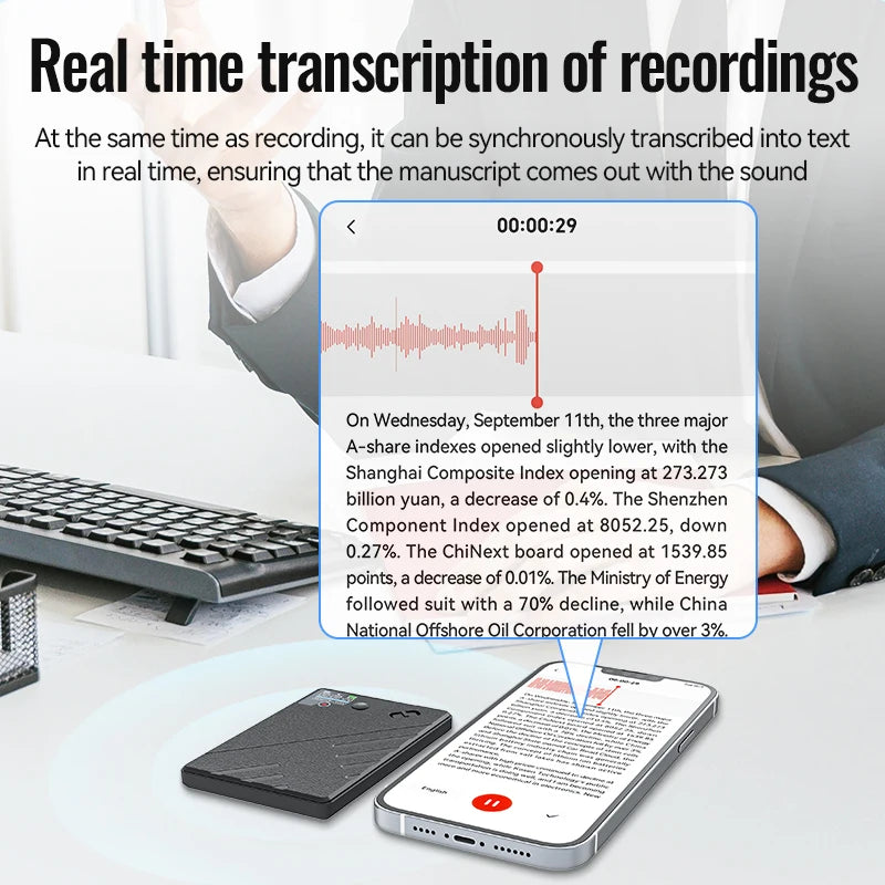 AI Voice Recorder Intelligence APP GPT Control Audio Mind Map Real Time Transcription/Summary/Translation Phone Calls Recording