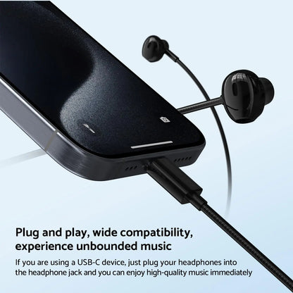 For Samsung Headphones USB Type C Earphones 3.5mm Headset With MIC Remote Control Earplugs For Galaxy S26 S25 S24 S23 S22 Ultra